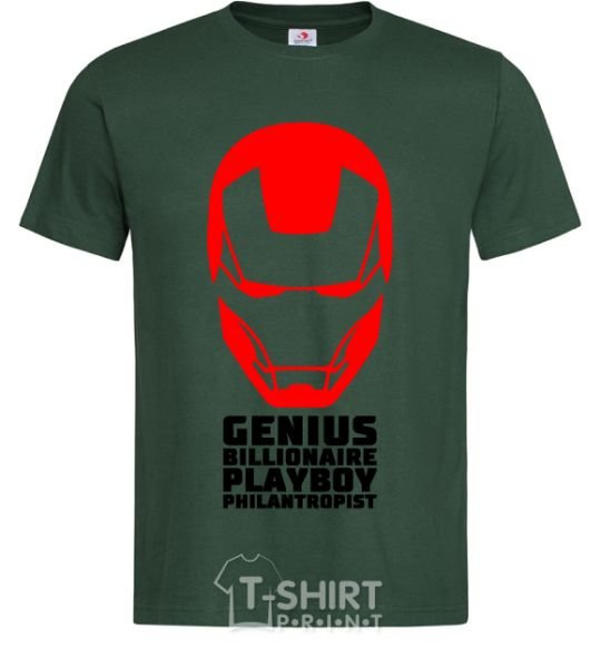 Мужская футболка Genius billionaire playboy philantropist Темно-зеленый фото