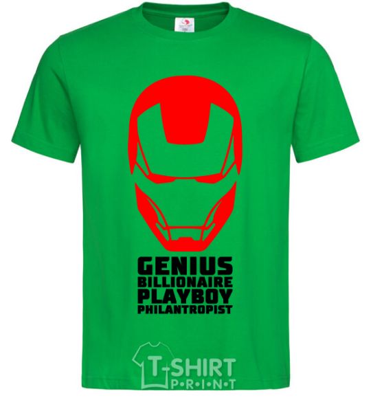 Мужская футболка Genius billionaire playboy philantropist Зеленый фото