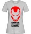 Женская футболка Genius billionaire playboy philantropist Серый фото