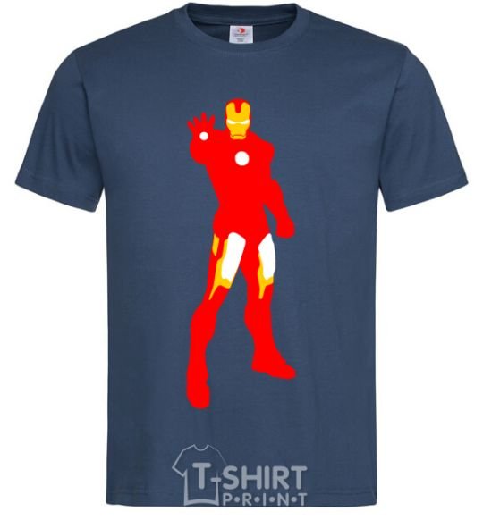 Men's T-Shirt Iron man costume navy-blue фото