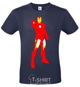 Men's T-Shirt Iron man costume navy-blue фото