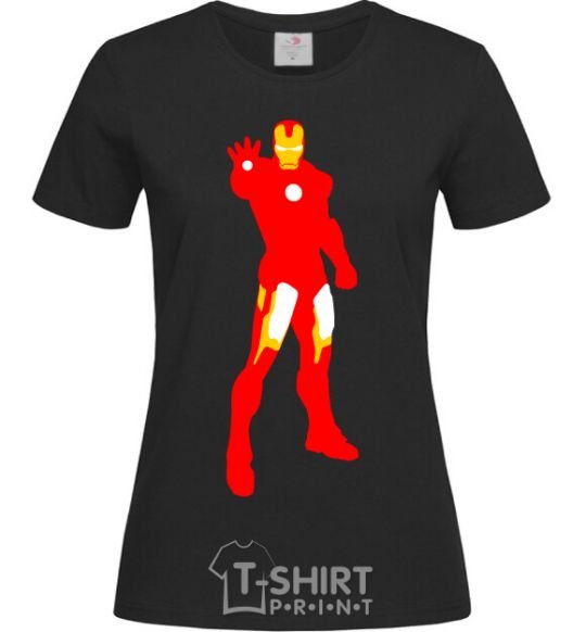 Women's T-shirt Iron man costume black фото