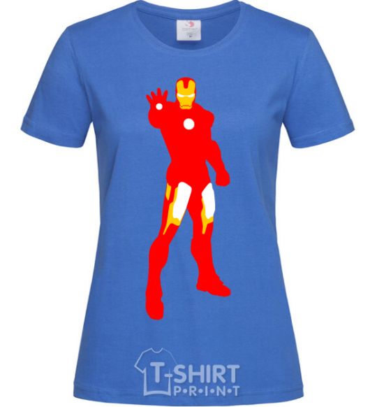 Women's T-shirt Iron man costume royal-blue фото