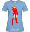 Women's T-shirt Iron man costume sky-blue фото