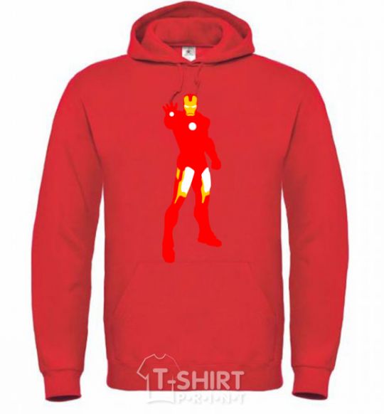 Men`s hoodie Iron man costume bright-red фото