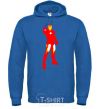 Men`s hoodie Iron man costume royal фото