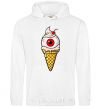 Men`s hoodie Eye scream White фото