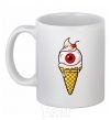Ceramic mug Eye scream White фото