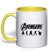 Mug with a colored handle Avengers 5 yellow фото