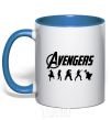 Mug with a colored handle Avengers 5 royal-blue фото