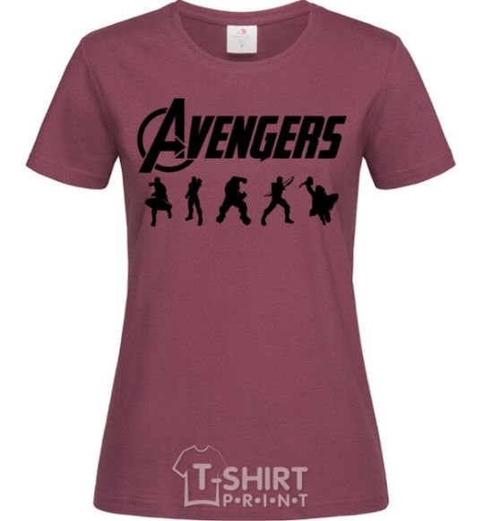 Women's T-shirt Avengers 5 burgundy фото