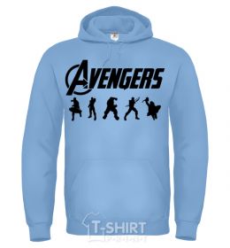 Men`s hoodie Avengers 5 sky-blue фото