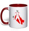 Mug with a colored handle Тор 3 red фото