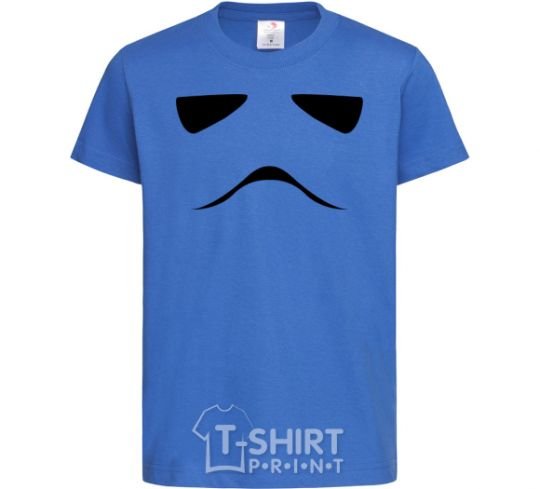 Kids T-shirt Stormtrooper minimalism royal-blue фото