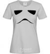 Women's T-shirt Stormtrooper minimalism grey фото