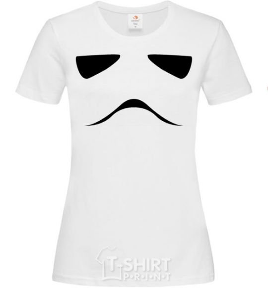 Women's T-shirt Stormtrooper minimalism White фото