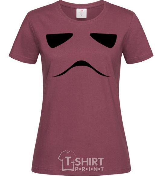 Women's T-shirt Stormtrooper minimalism burgundy фото