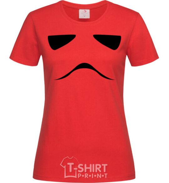 Women's T-shirt Stormtrooper minimalism red фото