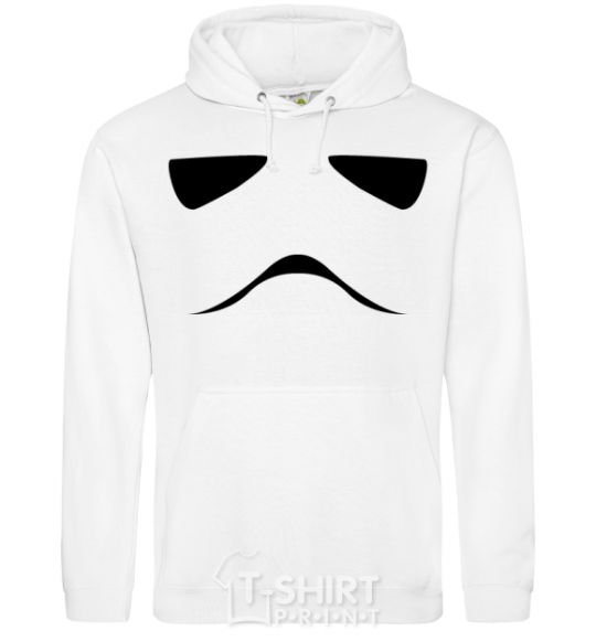 Men`s hoodie Stormtrooper minimalism White фото
