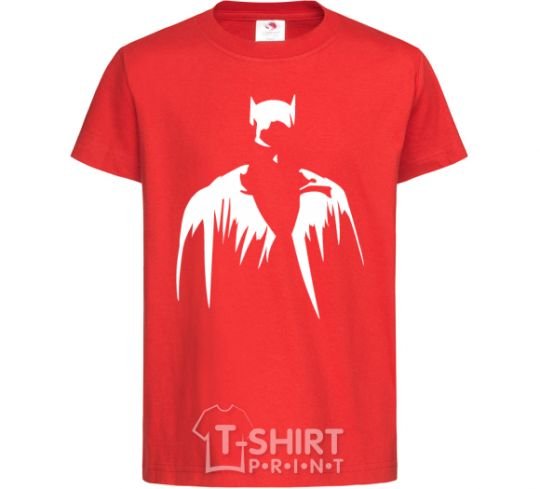 Kids T-shirt Batman silhouette red фото