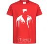 Kids T-shirt Batman silhouette red фото