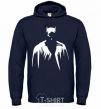 Men`s hoodie Batman silhouette navy-blue фото