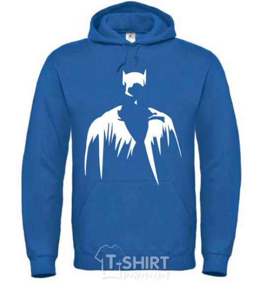 Men`s hoodie Batman silhouette royal фото