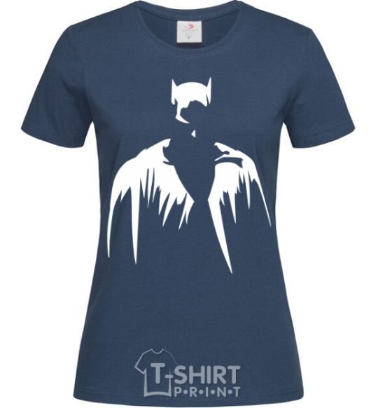 Women's T-shirt Batman silhouette navy-blue фото