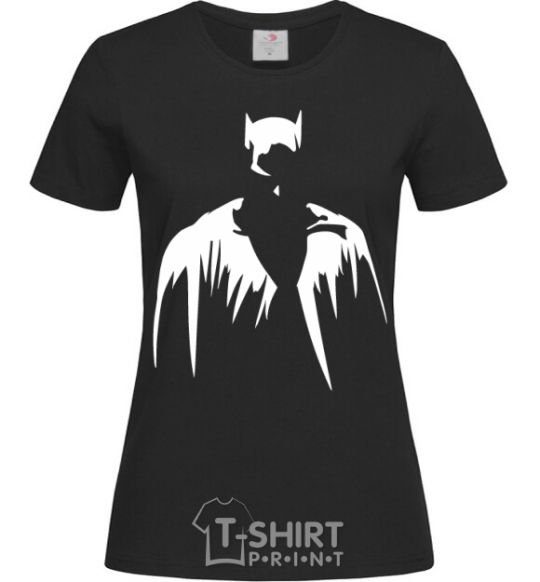 Женская футболка Бэтмен силуэт Черный фото