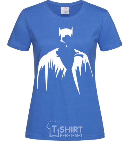 Женская футболка Бэтмен силуэт Ярко-синий фото