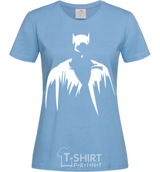 Women's T-shirt Batman silhouette sky-blue фото