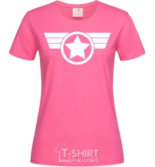Women's T-shirt Captain America logo heliconia фото