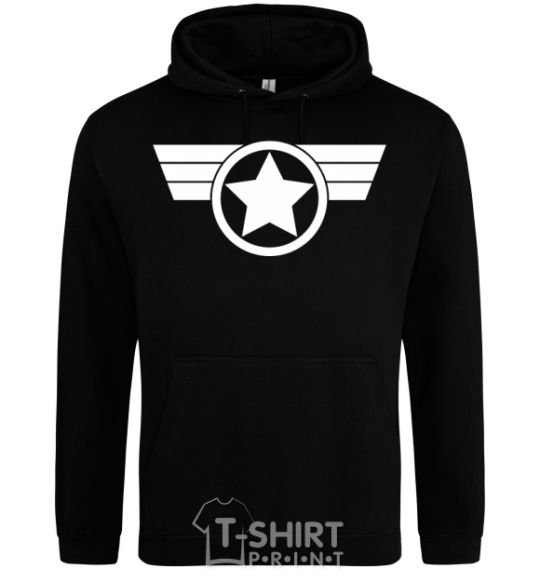 Men`s hoodie Captain America logo black фото