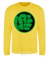 Sweatshirt Hulk logo yellow фото