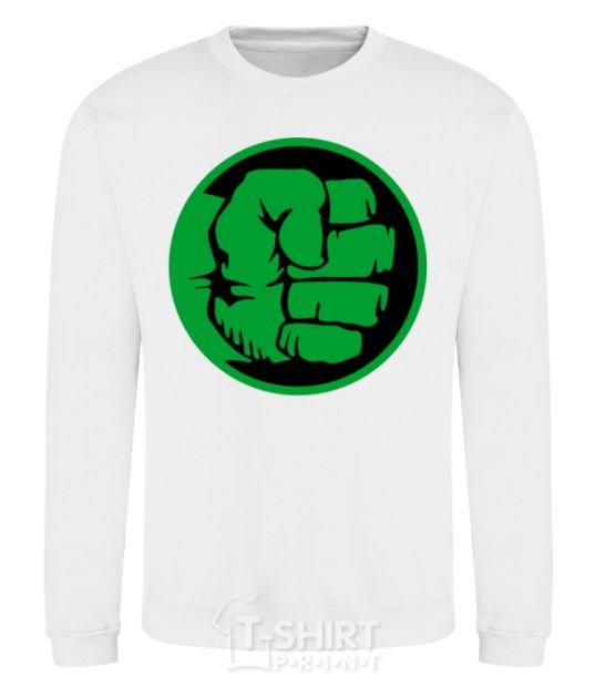 Sweatshirt Hulk logo White фото