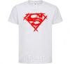 Kids T-shirt Shaded Superman logo White фото