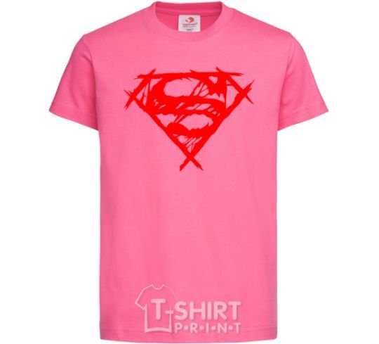 Kids T-shirt Shaded Superman logo heliconia фото