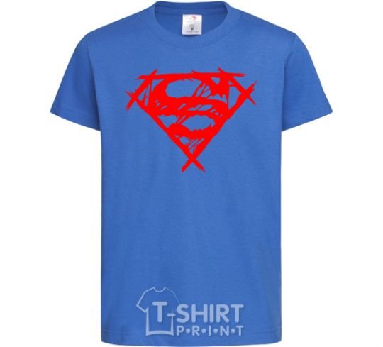 Kids T-shirt Shaded Superman logo royal-blue фото