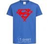 Kids T-shirt Shaded Superman logo royal-blue фото