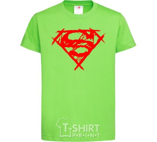 Kids T-shirt Shaded Superman logo orchid-green фото