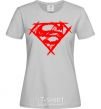 Women's T-shirt Shaded Superman logo grey фото