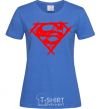 Women's T-shirt Shaded Superman logo royal-blue фото