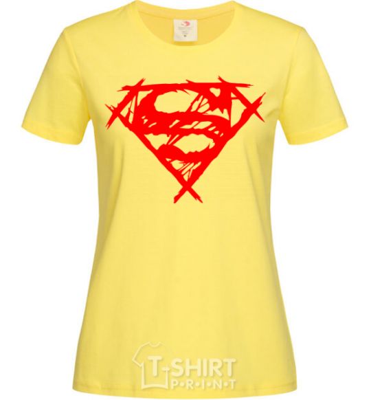 Women's T-shirt Shaded Superman logo cornsilk фото