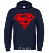 Men`s hoodie Shaded Superman logo navy-blue фото