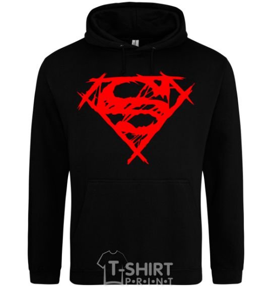 Men`s hoodie Shaded Superman logo black фото