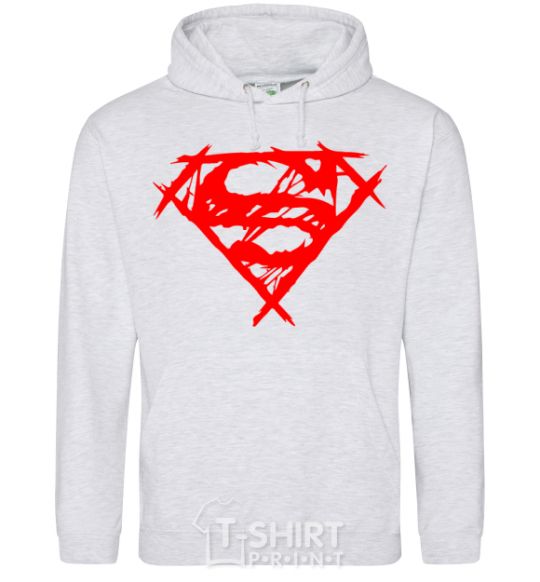 Men`s hoodie Shaded Superman logo sport-grey фото