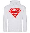 Men`s hoodie Shaded Superman logo sport-grey фото