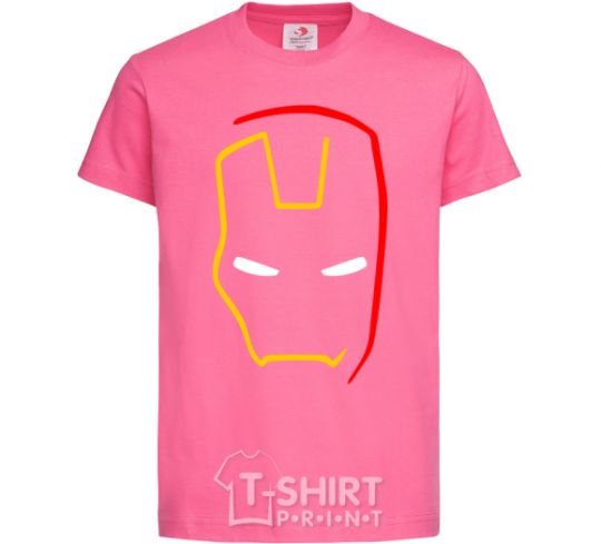 Kids T-shirt Iron Man's mask is minimal heliconia фото