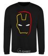 Sweatshirt Iron Man's mask is minimal black фото