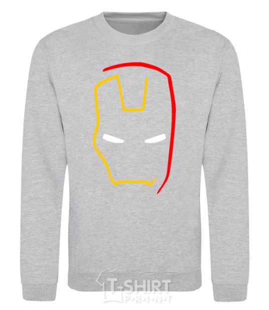 Sweatshirt Iron Man's mask is minimal sport-grey фото
